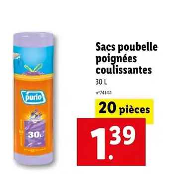 Lidl Sacs Poubelle Poignées offre