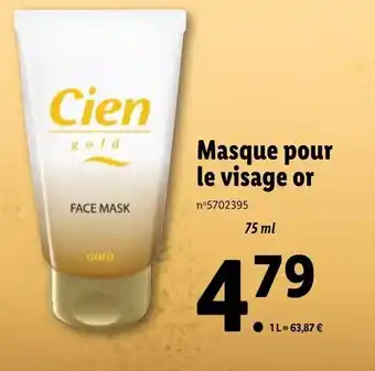 Lidl Masque Pour Le Visage Or offre