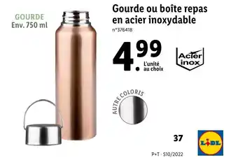 Lidl Gourde Ou Boîte Repas offre
