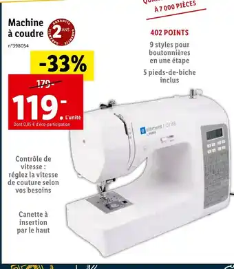 Lidl Machine à Coudre offre