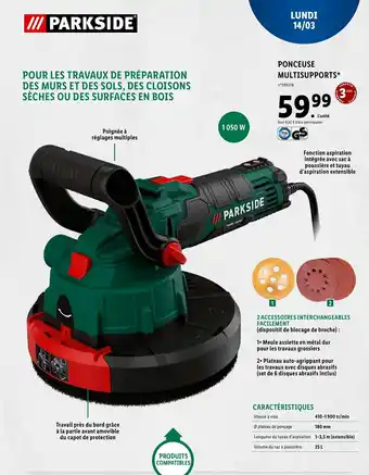 Lidl Ponceuse Multisupports offre