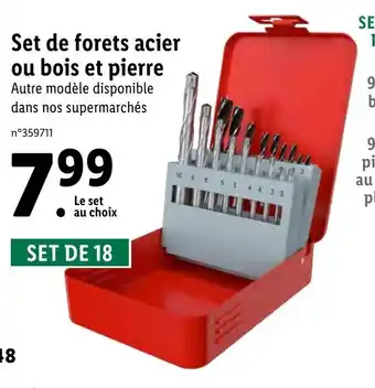 Lidl Set de Forets Acier offre