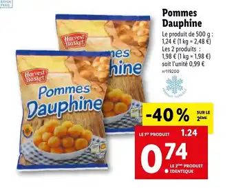 Lidl Pommes Dauphine offre