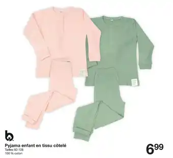 Zeeman Pyjama Enfant En Tissu Côtelé offre