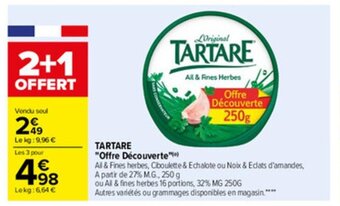 Carrefour Tartare "Offre Découverte" offre