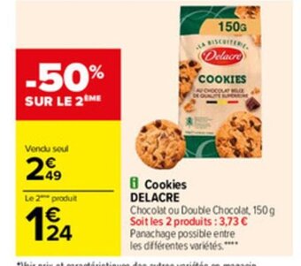Carrefour Cookies Delacre offre