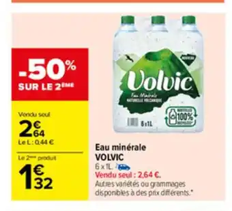 Carrefour Eau Minérale Volvic offre