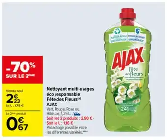 Carrefour Nettoyant Multi-Usages éco Responsable Féte Des Fleurs Ajax offre