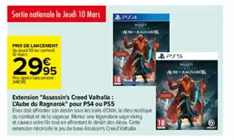 Carrefour Extension "Assassin's Creed Valhalla : L'Aube Du Ragnarok " Pour PS4 ou PS5 offre
