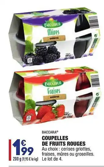 ALDI Coupelles De Fruits Rouges Baccara offre