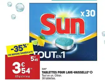 ALDI Tablettes Pour Lave-vaisselle Sun offre