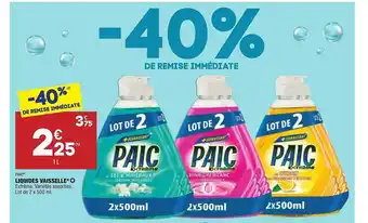 ALDI Liquides Vaisselle Paic offre