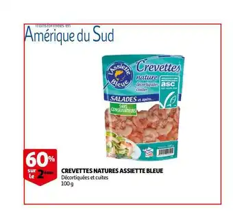 Auchan Direct Crevettes Natures Assiette Bleue offre