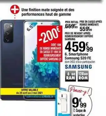 BUT Smartphone Samsung S20 Fe offre