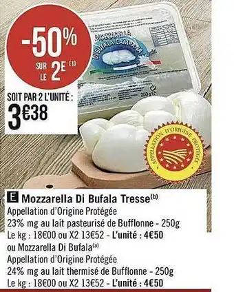 Casino Supermarchés Mozzarella Di Bufala Tresse offre