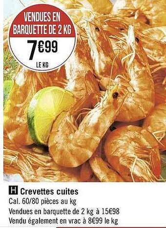 Géant Casino Crevettes Cuites offre