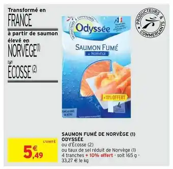Intermarché Contact Saumon Fumé De Norvége (1) Odyssée offre