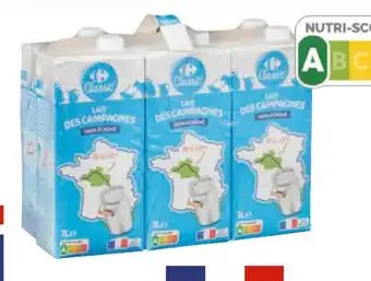 Carrefour Carrefour classic lait u.h.t. demi-écrémé offre