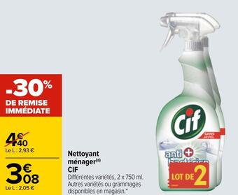 Carrefour Cif nettoyant ménager offre