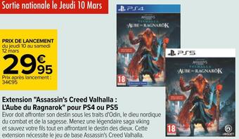 Carrefour Extension "assassin's creed valhalla : l'aube du ragnarok" pour ps4 ou ps5 offre