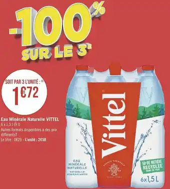 Géant Casino Vittel eau minérale naturelle offre