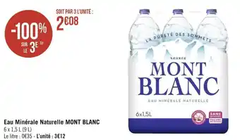 Géant Casino Mont blanc eau minérale naturelle offre