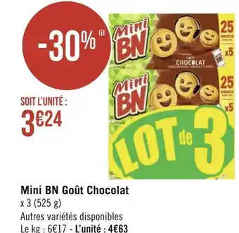 Bn mini bn goût chocolat