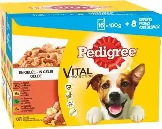 Auchan SACHETS FRAÎCHEUR EN GELÉE 4 VARIÉTÉS POUR CHIEN offre