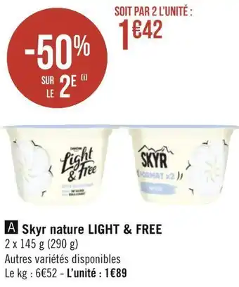 Géant Casino Light & free skyr nature offre