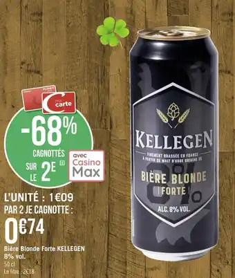 Géant Casino Kellegen bière blonde forte offre