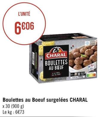 Géant Casino Charal boulettes au boeuf surgelées offre