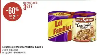 Géant Casino William saurin le cassoulet mitonné offre