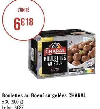 Géant Casino Charal boulettes au boeuf surgelées offre