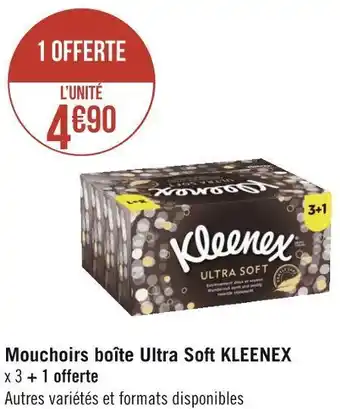 Géant Casino Kleenex mouchoirs boîte ultra soft offre