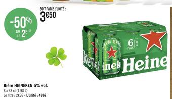 Géant Casino Heineken bière heineken offre