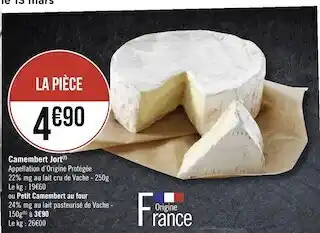 Géant Casino Jort camembert offre