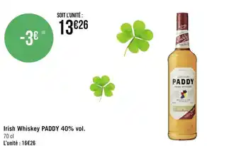 Géant Casino Paddy irish whiskey 40% vol. offre