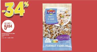 Géant Casino Escal cocktail de fruits de mer surgelé offre