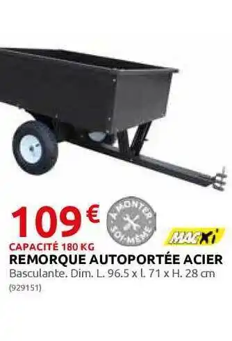 Rural Master Remorque Autoportée Acier Macxi offre