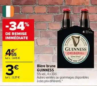 BiĂšre brune GUINNESS