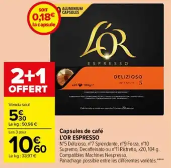 Capsules de café L'OR ESPRESSO