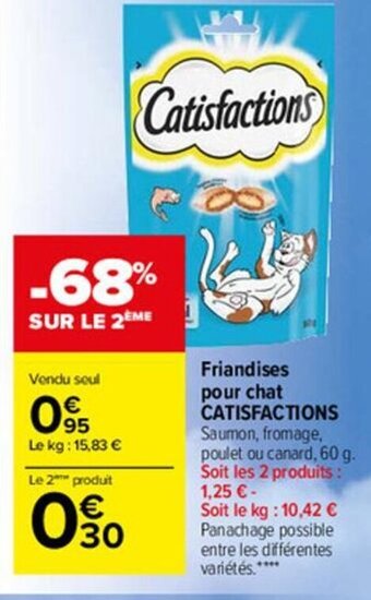 Carrefour Market Friandises pour chat CATISFACTIONS offre