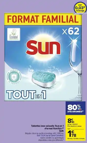 Carrefour Market Tablettes lave-vaisselle tout en 1 offre