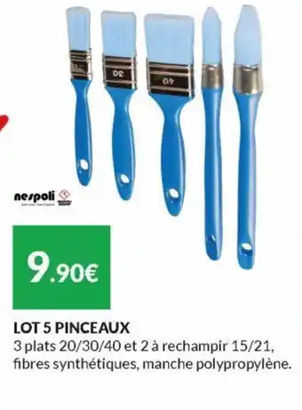 Les Briconautes Lot 5 pinceaux offre
