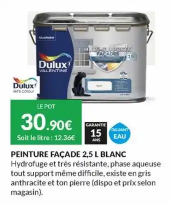 Peinture façade 2,5 L blanc