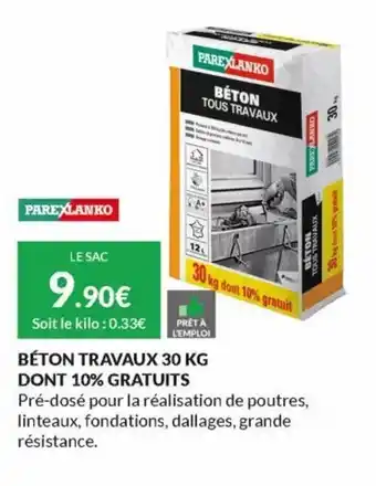 Béto travaux 30 KG dont 10% gratuits