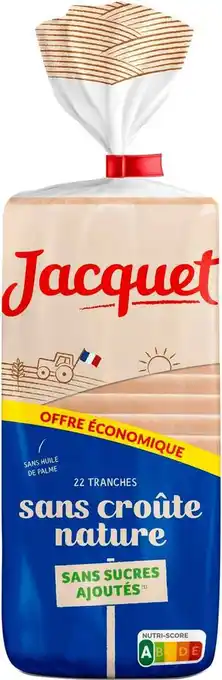 Match Jacquet pain de mie sans croûte offre