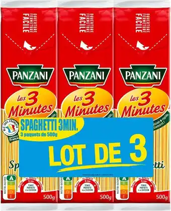 Match Panzani pâtes cuisson rapide offre