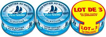 Match Petit navire thon entier au naturel offre