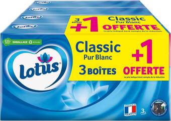 Match Lotus mouchoirs offre